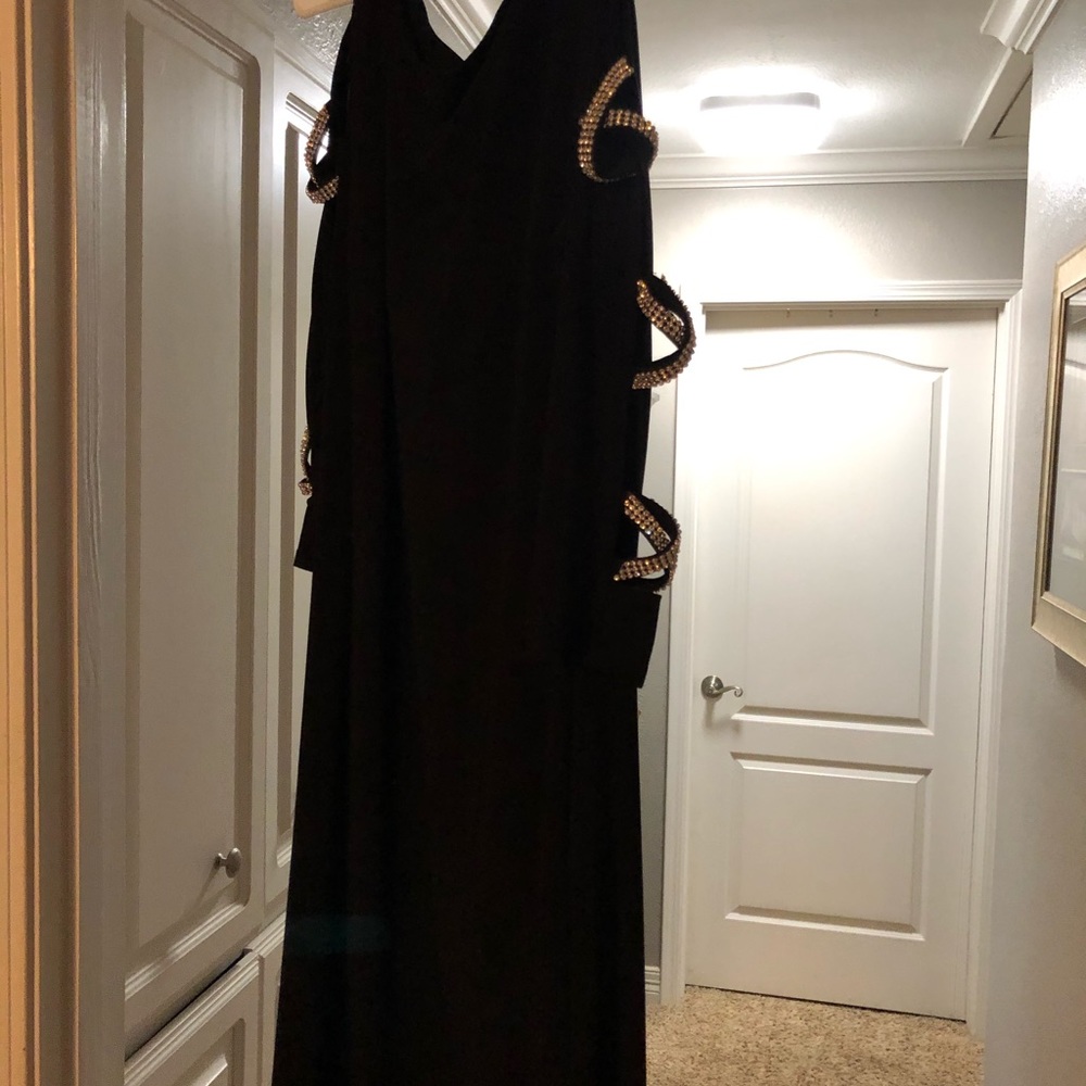 Dress Black W/Rhinestones LBD/Boutique